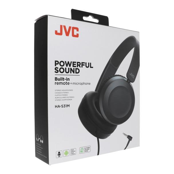 Słuchawki przewodowe nagłowne jack 3,5mm JVC HA-S31M-B-E czarne