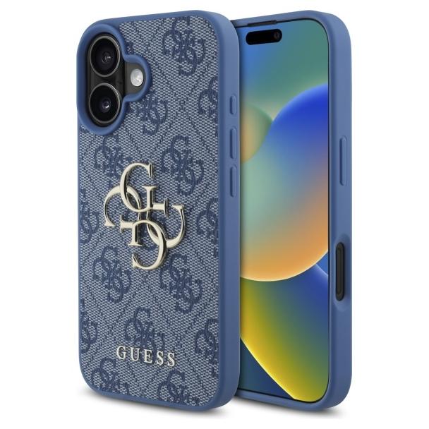 GUESS futerał do IPHONE 16 GUHCP16S4GMGBL (4G PU Big Logo) niebieski
