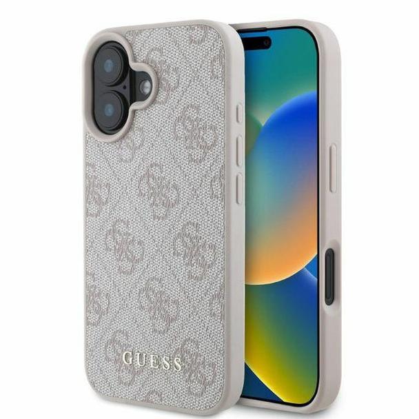 GUESS futerał do IPHONE 16 GUHCP16SG4GFPI (PU 4G Classic) różowy