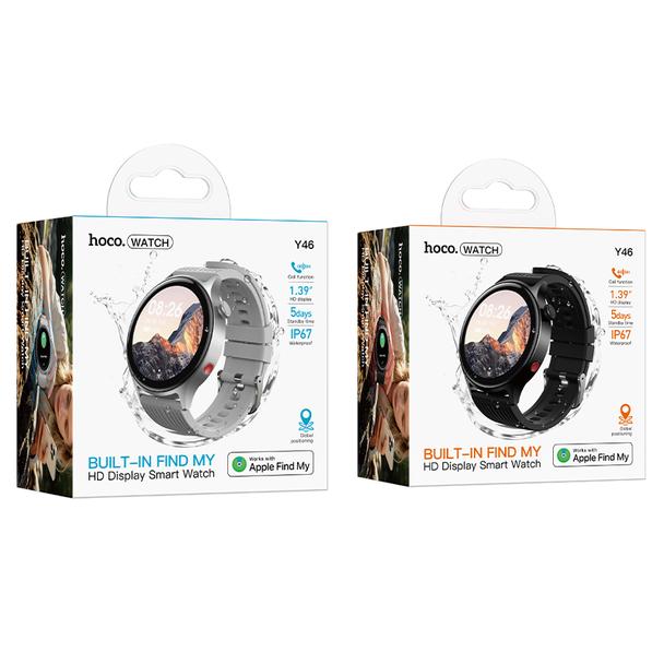 Smartwatch 1,39" IP67 TFT z funkcją rozmowy Hoco Y46 srebrny