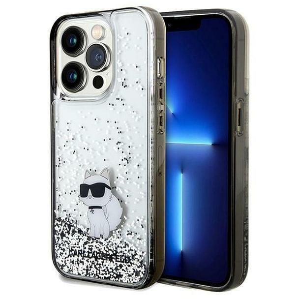 KARL LAGERFELD futerał do IPHONE 14 Pro Max KLHCP14XLKCNSK (Liquid Glitter C) transparentny