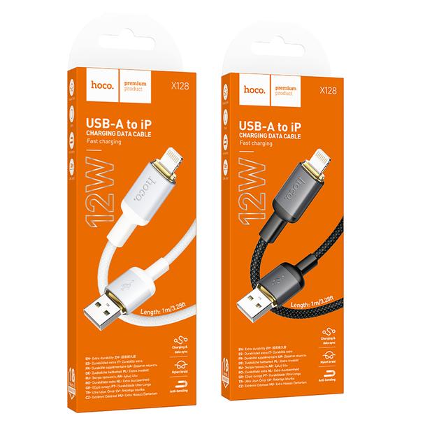 Kabel USB A do Lightning Hoco 2,4A 1 m X128 Benefit czarny