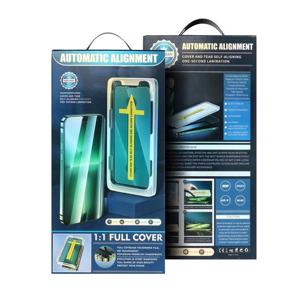 5D Full Glue Tempered Glass - do iPhone Xr / 11 czarny + aplikator