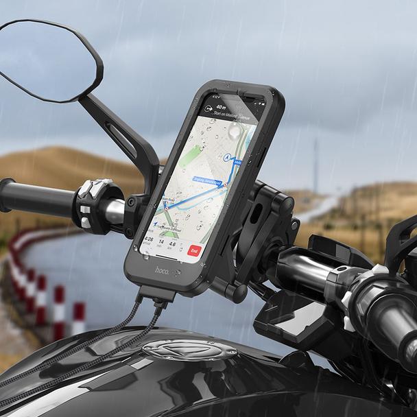 Uchwyt na telefon do roweru / motocykla Hoco CA101 czarny