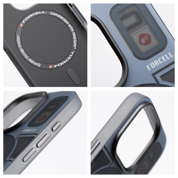 Etui na Samsung S25 PLUS Forcell F-Protect Levels Dual Layer 4D technology zgodne z MagSafe Military Drop-Test cyber grey