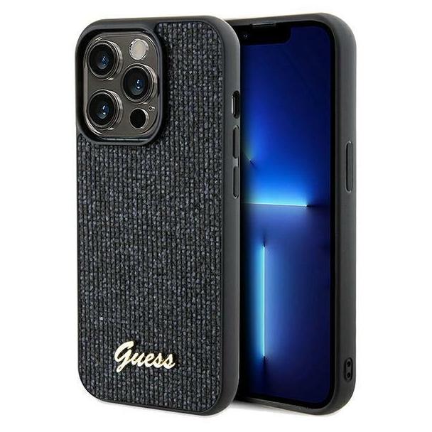GUESS futerał do IPHONE 14 Pro GUHCP14LPMSDGSK (Disco Metal Script) czarny