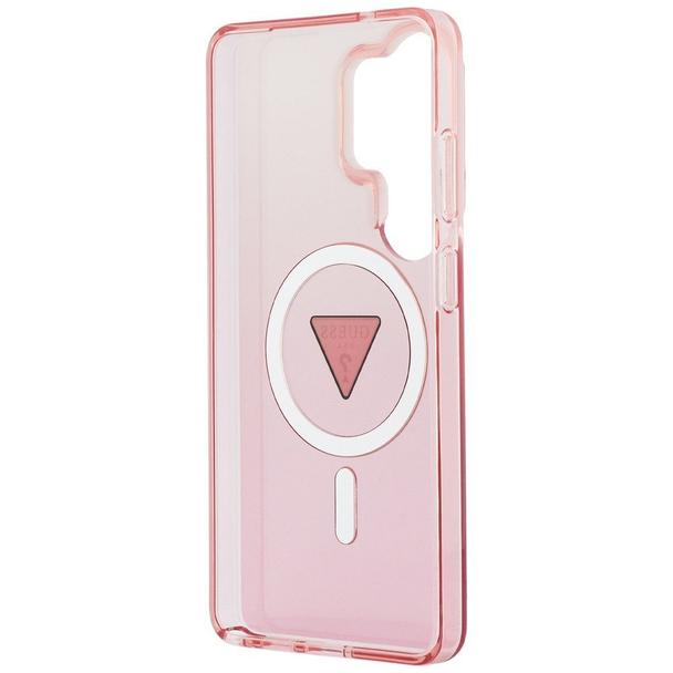 GUESS futerał do SAMSUNG S26 Ultra GUHMS26LHGTMLCGP (Magnetic IML Gradient Triangle) różowy