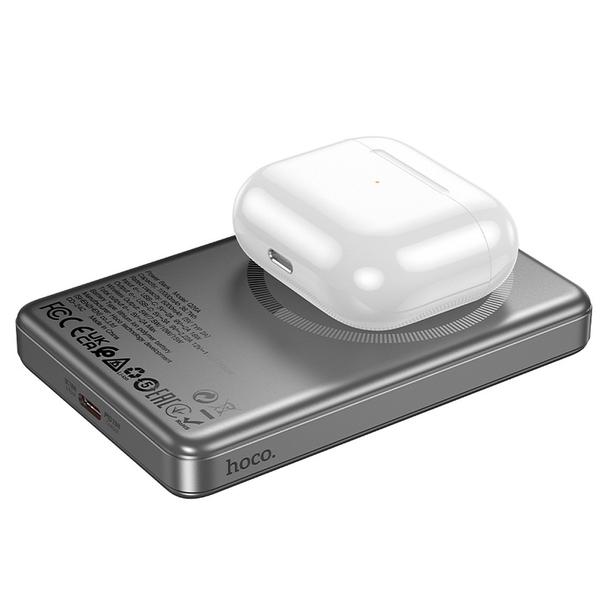 Powerbank zgodny z MagSafe Hoco 10000 mAh QC PD 2A 20W Q26A szary