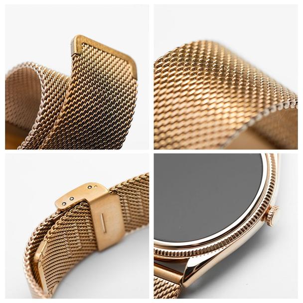 Smartwatch TITMO O-170 (AMOLED, bluetooth call, pasek stal szlachetna gold mesh) złoty 0INT