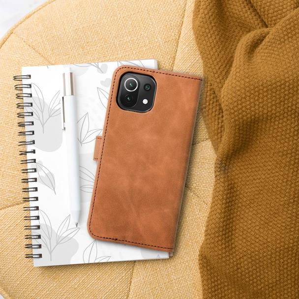 Etui z klapką na Xiaomi Redmi NOTE 11 / 11S Tender Book brązowe