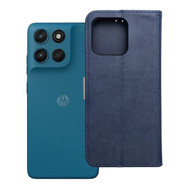 Etui z klapką na Motorola G57 POWER Split Book granatowo-kremowe