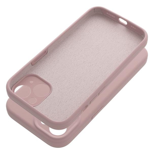 Futerał do iPhone 15 Silicone 2mm pudrowy róż