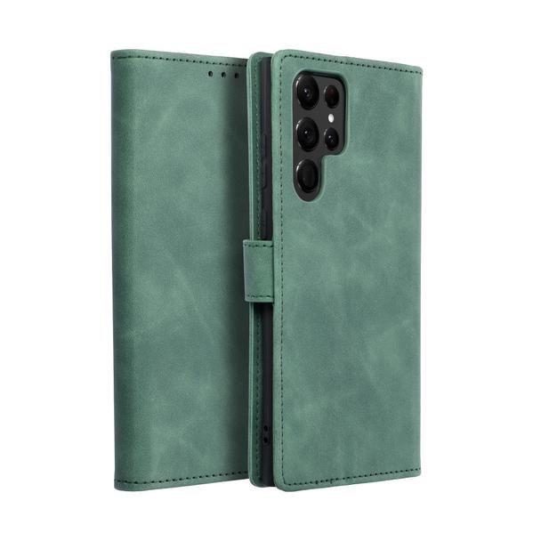 Etui z klapką na Samsung S22 ULTRA Tender Book zielone