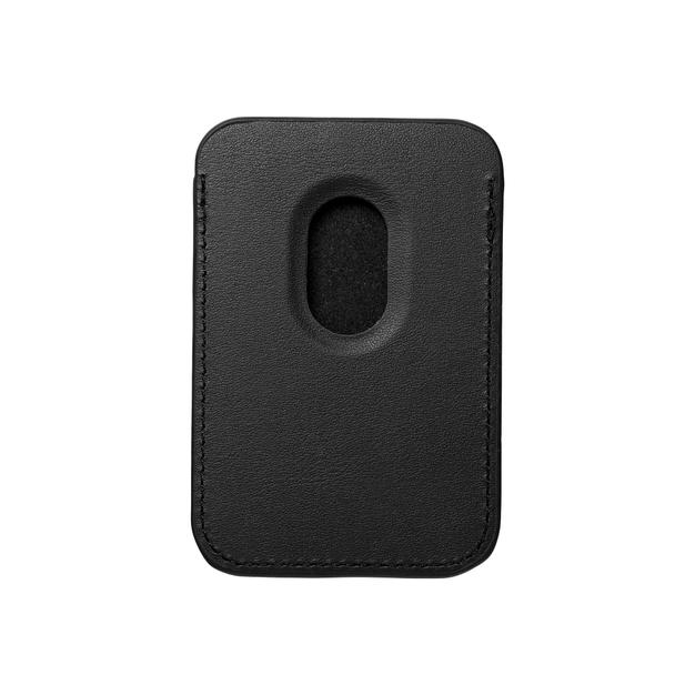 Portfel magnetyczny na karty LEATHER MAG WALLET kompatybilny z MagSafe  czarny