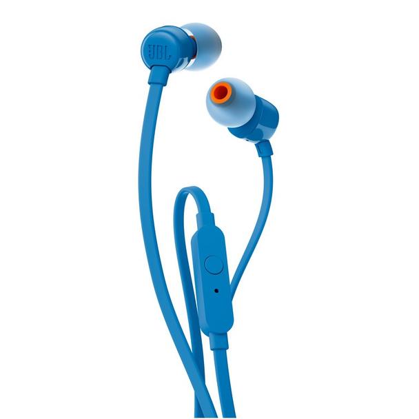 Słuchawki przewodowe douszne Jack 3,5 mm JBL T110 niebieskie
