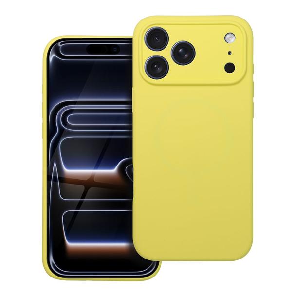 Futerał do iPhone 17 PRO MAX Silicone 2mm zgodny z MagSafe żółty