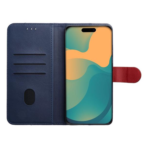 Etui z klapką na Motorola G57 POWER Split Book granatowo-czerwone