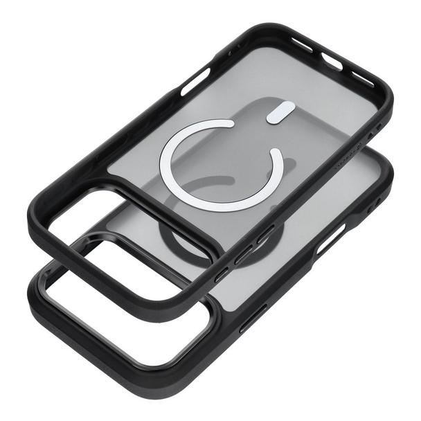 Etui na iPhone 16 Forcell F-Protect Smoke Hybrid Premium zgodne z MagSafe czarne 0INT