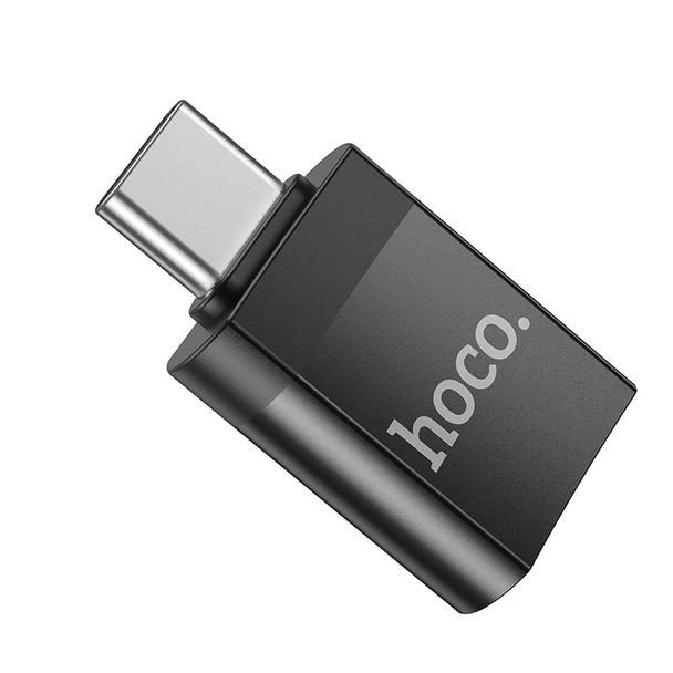 Adapter OTG USB C do USB A Hoco UA17 czarny