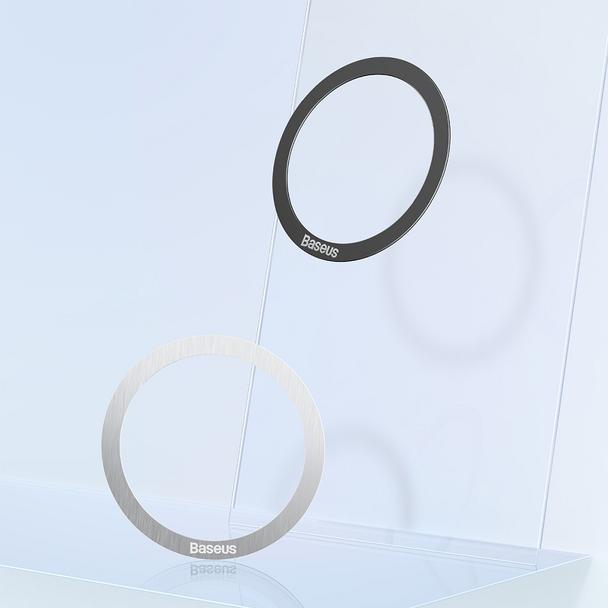BASEUS blaszki uniwersalne kompatybilne z MagSafe PCCH000001 2 sztuki czarne
