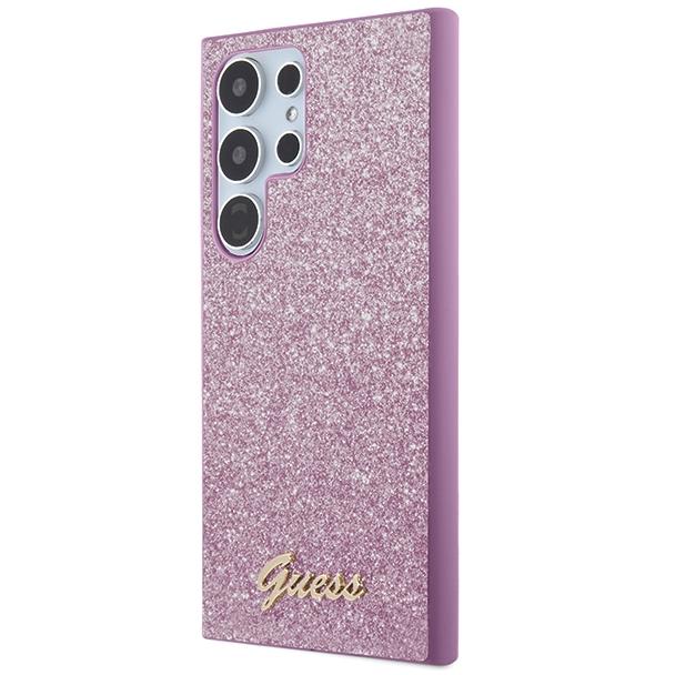 GUESS futerał do SAMSUNG S24 Ultra GUHCS24LHGGSHU (Glitter Script) fioletowy