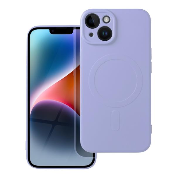 Futerał do iPhone 14 Silicone Mag Cover zgodny z MagSafe fioletowy