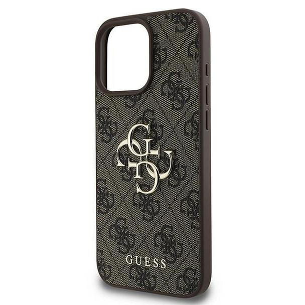 GUESS futerał do IPHONE 16 Pro GUHCP16L4GMGBR (4G PU Big Logo) brązowy