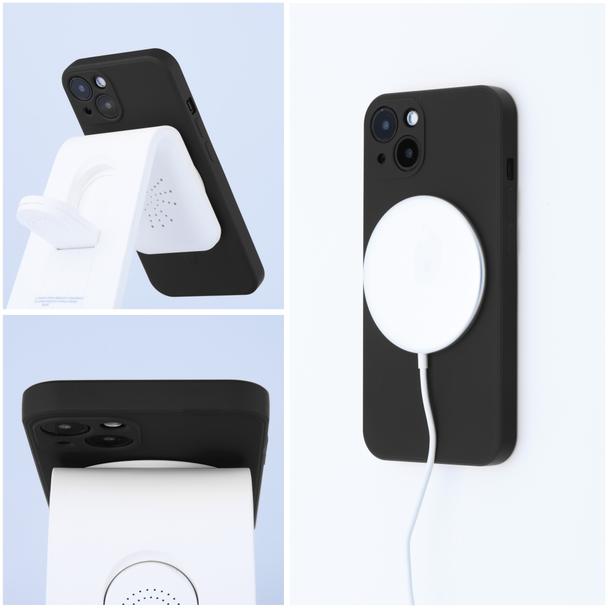 Futerał do iPhone 13 PRO MAX Silicone Mag Cover zgodny z MagSafe czarny