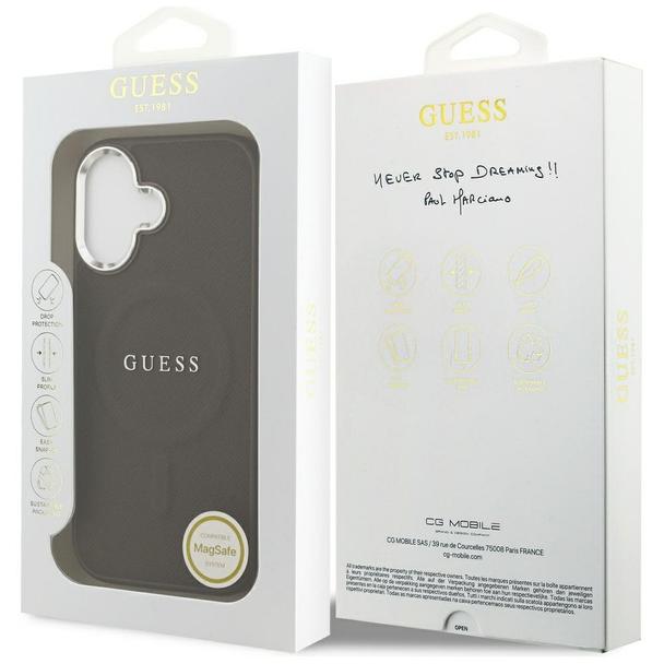 GUESS futerał do IPHONE 17 kompatybilny z MagSafe GUHMP17SPSAREGSW (PU W/ Classic Logo) brązowy