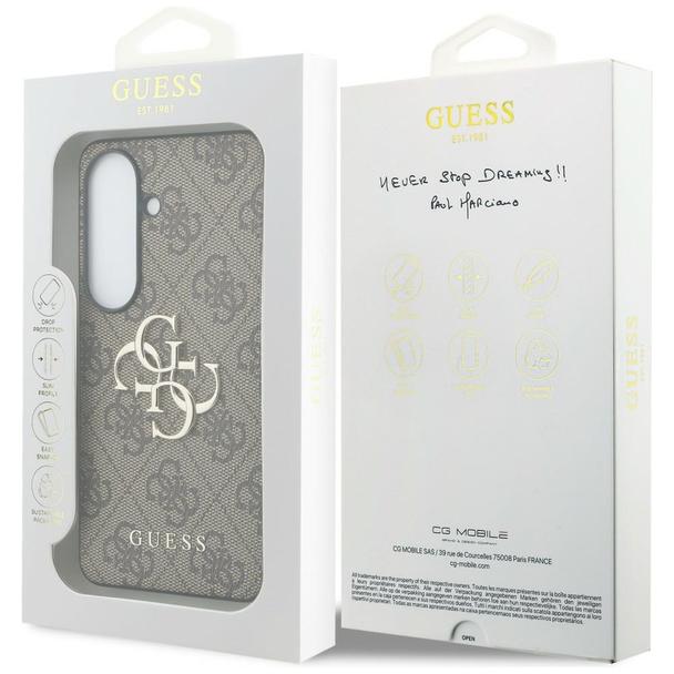 GUESS futerał do SAMSUNG S26 Plus GUHCS26M4GMGBR (4G Big Metal Logo) brązowy