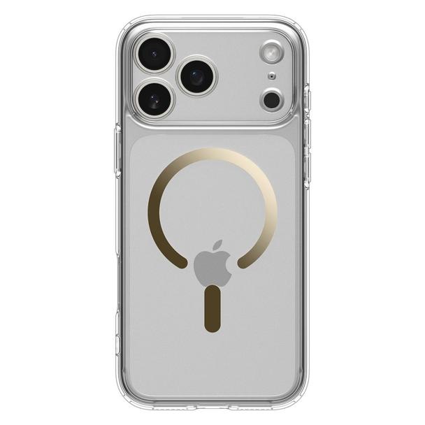 SPIGEN futerał ULTRA HYBRID MAG kompatybilny z MagSafe do IPHONE 17 Pro clear gold