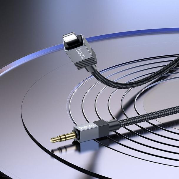 Kabel AUX Jack 3,5 mm (męski) do Lightning (męski) Hoco 1 m UPA32A czarny