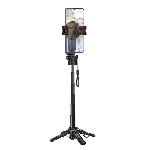 Live stand Hoco z magnetycznym oraz uniwersalnym mocowaniem z pilotem bezprzewodowym K27 PRO  czarny