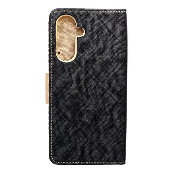Etui z klapką na Samsung A56 Fancy Book czarno-złote