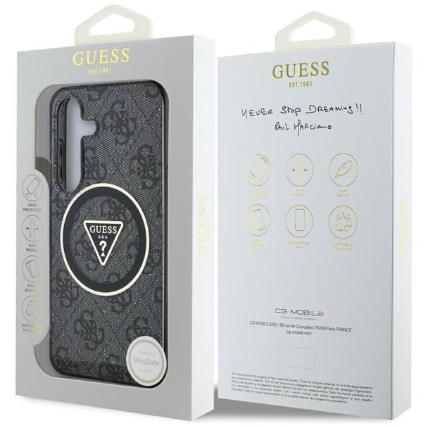 GUESS futerał do SAMSUNG S25 GUHMS25SHG4PRTGK (Magnetic IML Metal Glitter 4G Circle Triangle) czarny