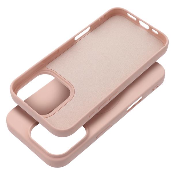 Futerał do iPhone 16 PRO Silicone Mag Cover zgodny z MagSafe (big hole) różowy