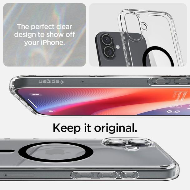 SPIGEN futerał ULTRA HYBRID MAG kompatybilny z MagSafe do IPHONE 16 Plus black