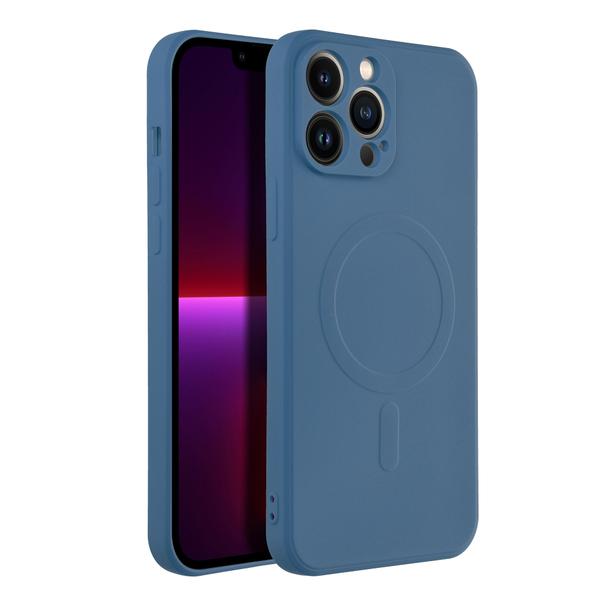 Futerał do iPhone 13 PRO MAX Silicone Mag Cover zgodny z MagSafe niebieski