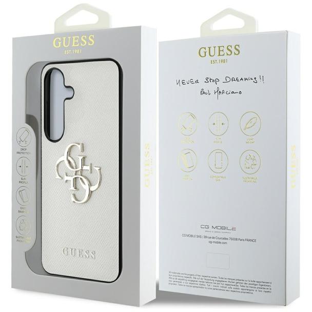 GUESS futerał do SAMSUNG S25 GUHCS25SPGT4MBE (PU Grained Big 4G and Classic Logo) beżowy