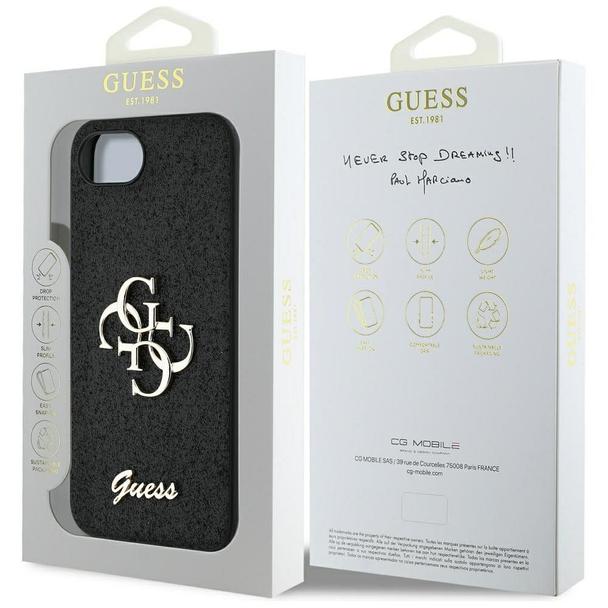GUESS futerał do IPHONE 16e (SE 4 2025) GUHCPSE4HG4SGK (Fixed Glitter Big 4G) czarny