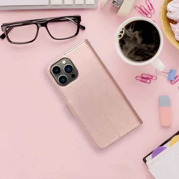 Etui z klapką na iPhone 13 Mezzo Book drzewo złoto-różowe