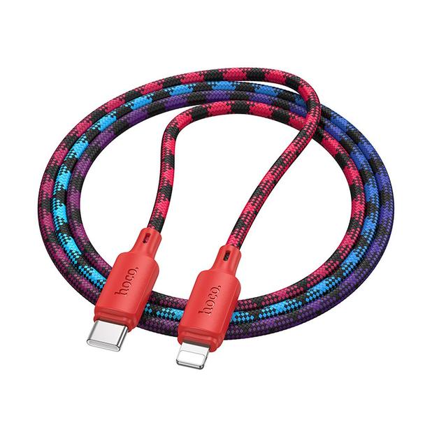 Kabel USB C do Lightning Hoco PD 27W 1 m X116 gradient czerwony