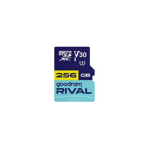 GOODRAM RIVAL Karta pamięci microSD 256GB 100MB/s class 10 UHS-I U3 V30 z adapterem SD