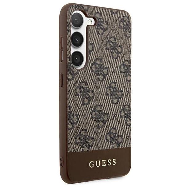 GUESS futerał do SAMSUNG S24 Plus GUHCS24MG4GLBR (4G Bottom Stripe) brązowy