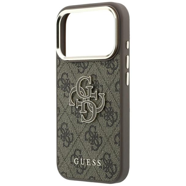 GUESS futerał do IPHONE 18 Pro Max/17 Pro Max (Big Resin Logo 4G) brązowy