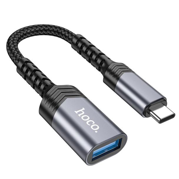 Adapter OTG USB C do USB A Hoco 4A UA24 czarny