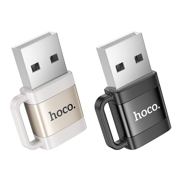 Adapter OTG USB A do USB C Hoco 3A UA31D czarny