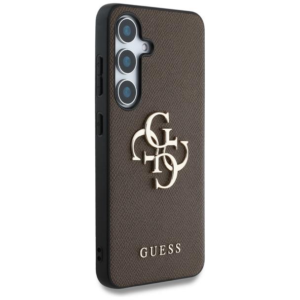 GUESS futerał do SAMSUNG S25 GUHCS25SPGT4MBW (PU Grained Big 4G and Classic Logo) brązowy