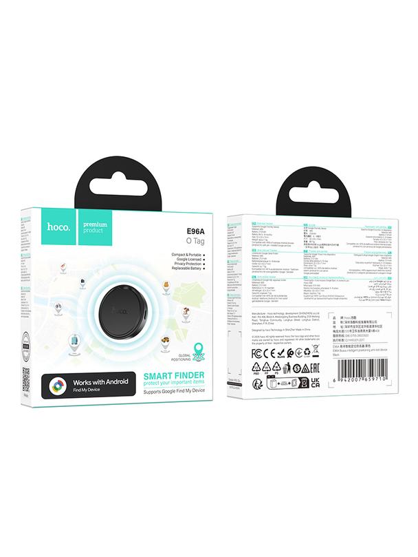 Lokalizator zgodny z Google Find My Device Hoco E96A czarny