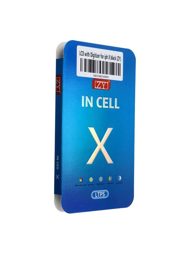 Wyświetlacz do iPhone X z ekranem dotykowym czarnym (ZY-LTPS)